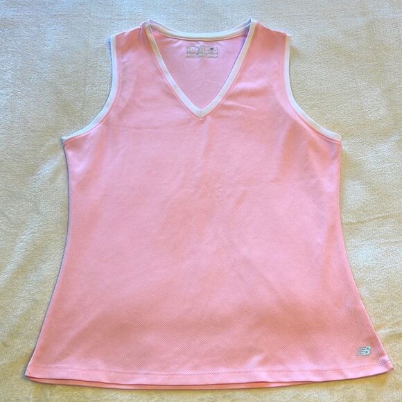 New Balance Pink with White Trim Athletic Tank - Size Large - Picture 1 of 8